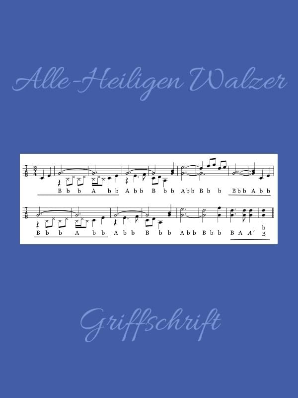 Alle-Heiligen Walzer -- Harmonika Griffschrift