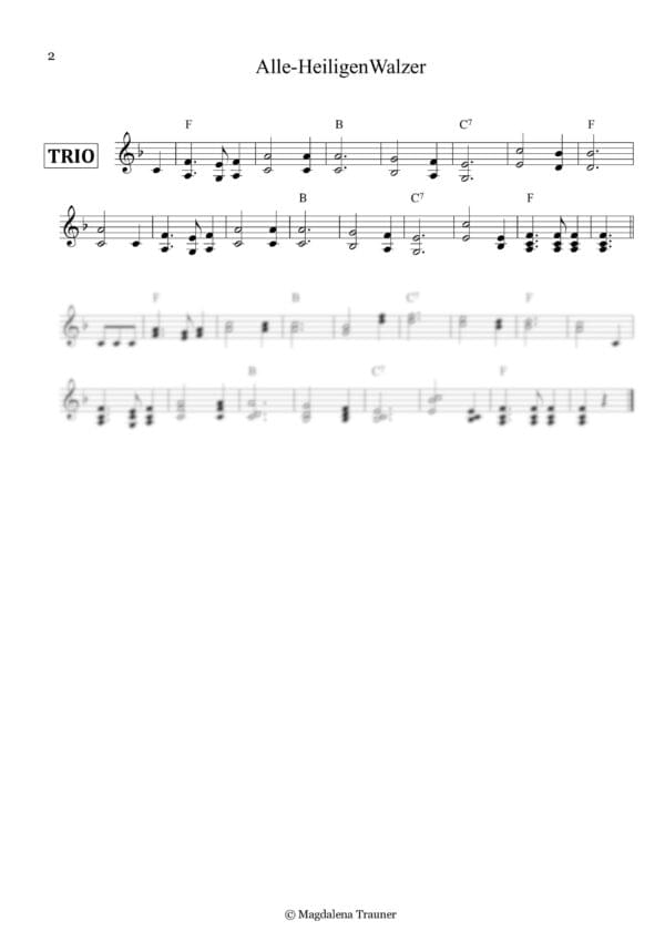 Alle-Heiligen Walzer -- Harmonika Notenschrift – Bild 3