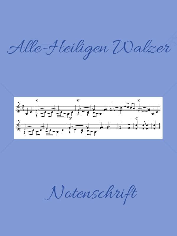 Alle-Heiligen Walzer -- Harmonika Notenschrift