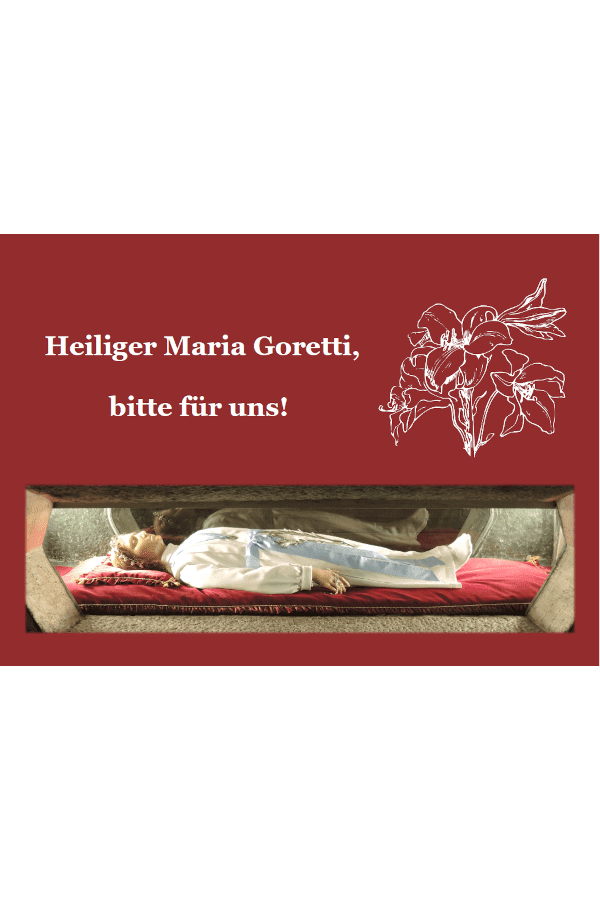 Hl. Maria Goretti - Gebetbildchen