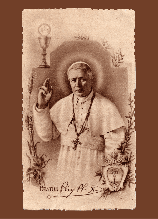 Hl. Pius X. - Gebetbildchen