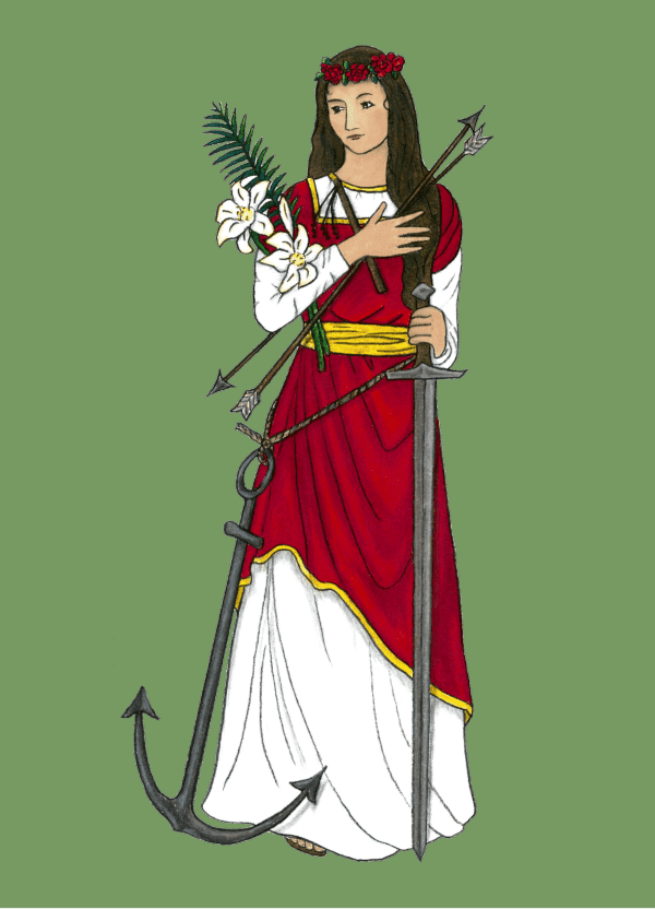 Hl. Philomena - Gebetbildchen