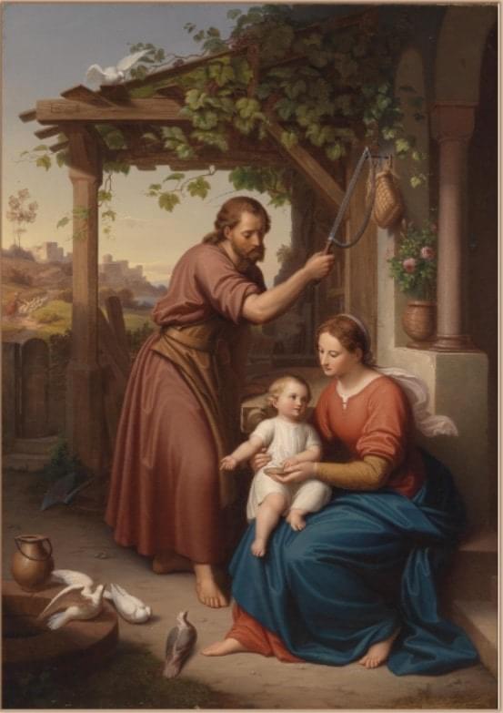 Gebetsbildchen - Hl. Josef, Patron der Familien