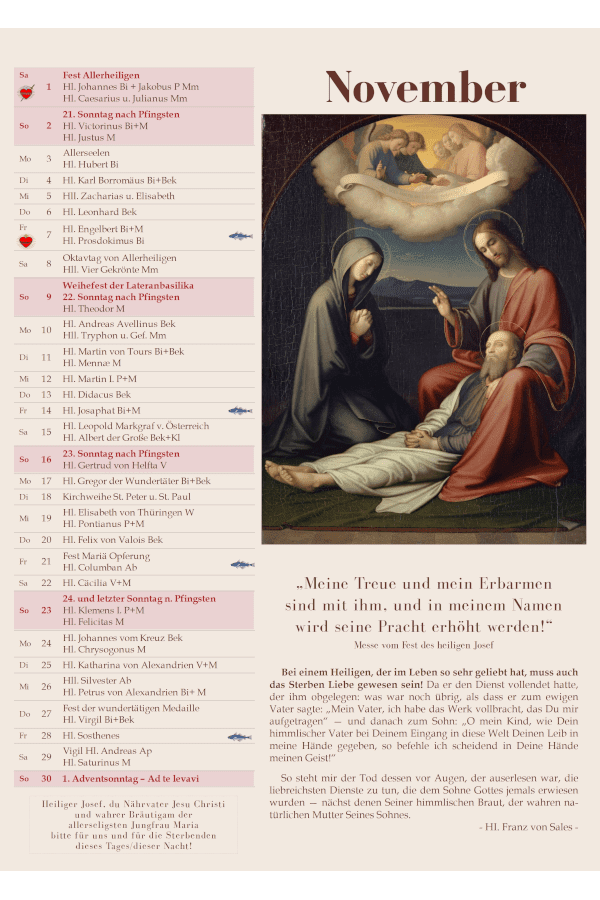 Wandkalender 2025 - Hl. Josef – Bild 4